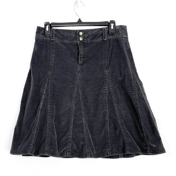 Athleta Corduroy Y2K Skirt Womens 6 Tall Flare Dark Academia Granola Western - Picture 2 of 8